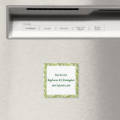 Tropische grüne und weiße Hochzeit retten das Datu Magnet (In Situ (Geschirrspüler))