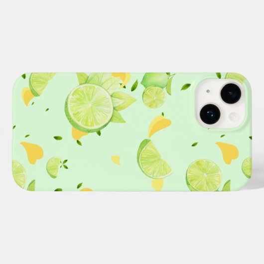 Tropische grüne Zitrusfrüchte SOMMER Orangenlemon  Case-Mate iPhone Hülle (Rückseite (Horizontal))