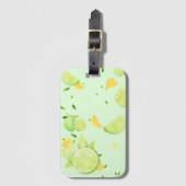 Tropische grüne Zitrusfrüchte SOMMER Orangenlemon  Gepäckanhänger (Vorderseite Vertikal)