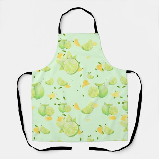 Tropische grüne Zitrusfrüchte SOMMER Orangenlemon Schürze (Vorderseite)