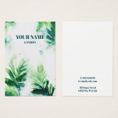 Tropische Grünpflanzen-Blütenblätter-Erring-Displa (Vorne & Hinten)