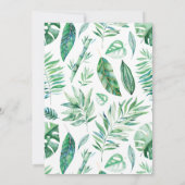 Tropische Grünpflanzen Kinderdusche Einladung (Rückseite)