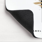 Tropische Grünschrift Letter I Monogram Personalis Mousepad (Ecke)