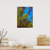 Tropische Grüntöne und blauer Himmel Poster (Küche)