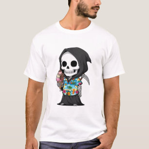 Tropische Grusel-Süßigkeiten – Verspielter Skelett T-Shirt