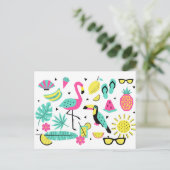 Tropische Grüße Postkarte (Stehend Vorderseite)