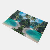 "Tropische Grüße: Türkisblaue Gewässer vor Ihrer T Fußmatte (Schrägansicht)