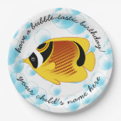 Tropische Halfmonde Butterflyfish Exotische Meeres Pappteller (Vorderseite)