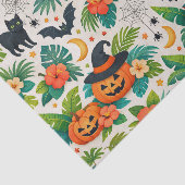 Tropische Halloween-Kürbisse Seidenpapier (Ausschnitt)