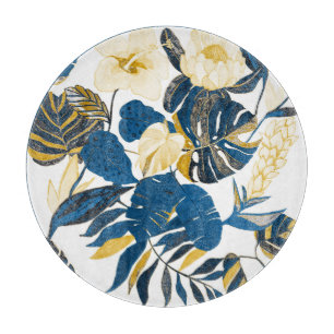 Tropische Hand zeichnen: Kreatives, nahtloses Must Schneidebrett