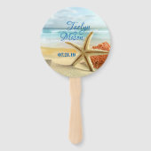 Tropische Händchenfans für Hochzeiten Fächer (Vorderseite)