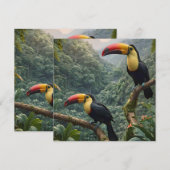 Tropische Harmonie: Zwei Toucans auf der Canopy, Einladung (Vorne/Hinten)