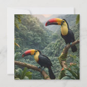 Tropische Harmonie: Zwei Toucans auf der Canopy, Einladung (Rückseite)