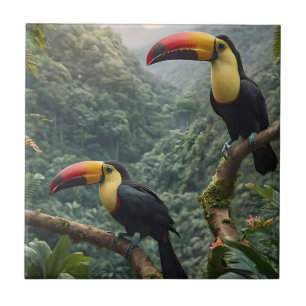 Tropische Harmonie: Zwei Toucans auf der Canopy Fliese