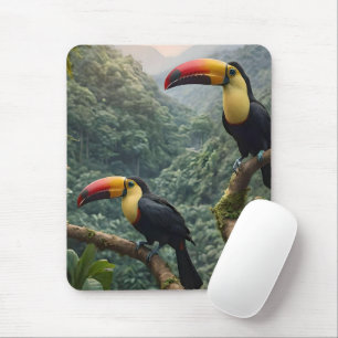 Tropische Harmonie: Zwei Toucans auf der Canopy Mousepad