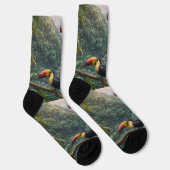 Tropische Harmonie: Zwei Toucans auf der Canopy Socken (Rechts)