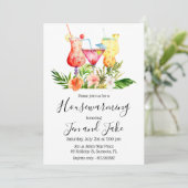 Tropische Hauswärmung Cocktail Drinks Einladung (Stehend Vorderseite)
