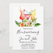 Tropische Hauswärmung Cocktail Drinks Einladung (Vorne/Hinten)