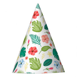 Tropische Hawaiian Floral Birthday Party Partyhütchen