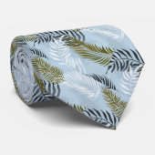 TROPISCHE HAWAIIAN LIGHT BLAUE MENS KRAWATTE (Gerollt)