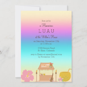 Tropische Hawaiian-Luau-Einladung Einladung