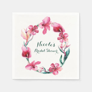 Tropische hawaiianische Blume Elegantes Hochzeitss Serviette