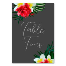 Tropische hawaiianische Blume Hochzeit auf Grau