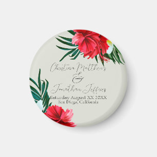 Tropische hawaiianische Blumen auf eleganter Salbe Magnet