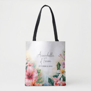 Tropische hawaiianische Blumen Benutzername Hochze Tasche
