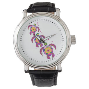 Tropische Hawaiianische Honu-Schildkröten Armbanduhr