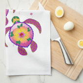 Tropische Hawaiianische Honu-Schildkröten Geschirrtuch (Viertel Falte)