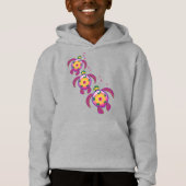 Tropische Hawaiianische Honu-Schildkröten Hoodie (Vorderseite)