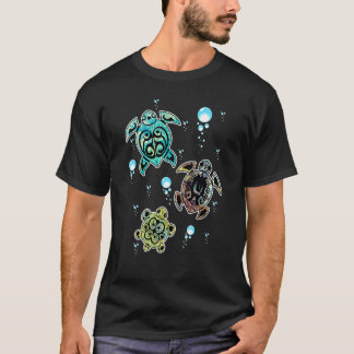 Tropische hawaiianische Meeresschildkröten am Stra T-Shirt