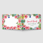 Tropische Hawaiianische Rahmenhochzeit Gästebuch (Voll)