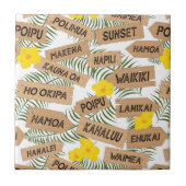 tropische hawaiianische Strände Fliese (Vorderseite)