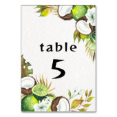 tropische hawaiianische Tischnummer (Vorderseite)