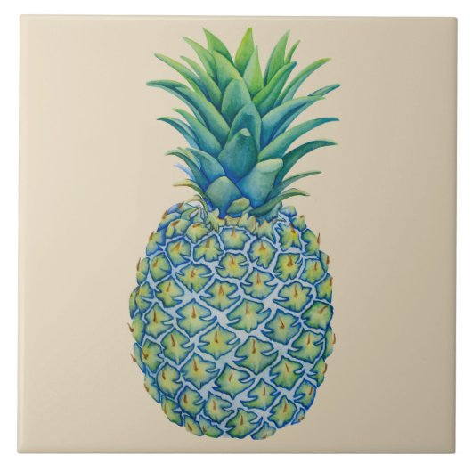 Tropische hawaiische Ananas-Keramik-Fliese Fliese (Vorderseite)