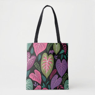 Tropische Herzblatt-Muster-Tasche Tasche