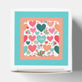 Tropische Herzen & Blume Valentinstag Geschenkschachtel (Oben)