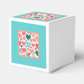 Tropische Herzen & Blume Valentinstag Geschenkschachtel (Rückseite)