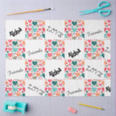 Tropische Herzen & Blume Valentinstag Seidenpapier (Basteln)