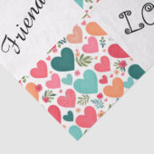 Tropische Herzen & Blume Valentinstag Seidenpapier (Ausschnitt)