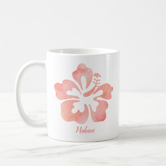 Tropische Hibiskus-Blume Kaffeetasse (Links)