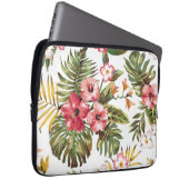 Tropische Hibiskus-Blumen-Blumenlaptop-Hülse Laptopschutzhülle (Vorne Rechts)