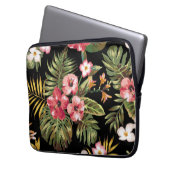 Tropische Hibiskus-Blumen-Blumenlaptop-Hülse Laptopschutzhülle (Vorderseite Links)