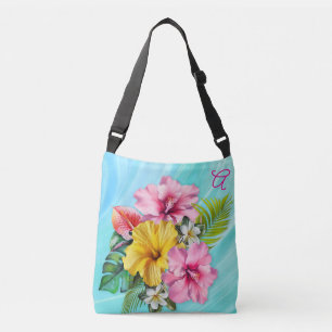 Tropische Hibiskus Blumen Brautjungfer Tragetaschen Mit Langen Trägern