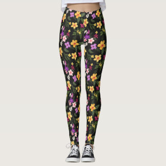 Tropische Hibiskus-Blüten Leggings