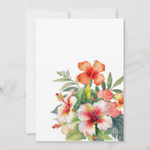 Tropische Hibiskus-Hochzeit Einladung (Rückseite)