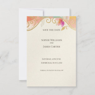 Tropische Hibiskus-Save-the-Date-Karte Save The Date