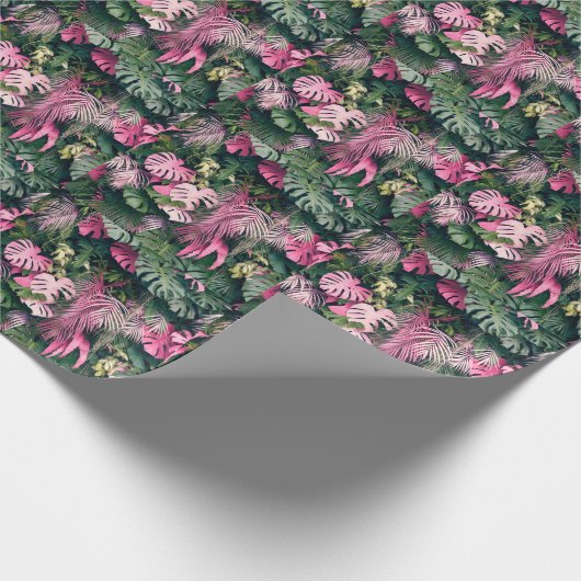 Tropische Hintergrundstrukturen Geschenkpapier (Ecke)
